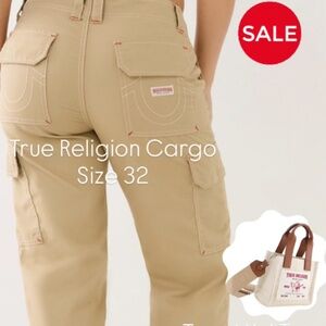 True Religion Khaki Cargo Pants